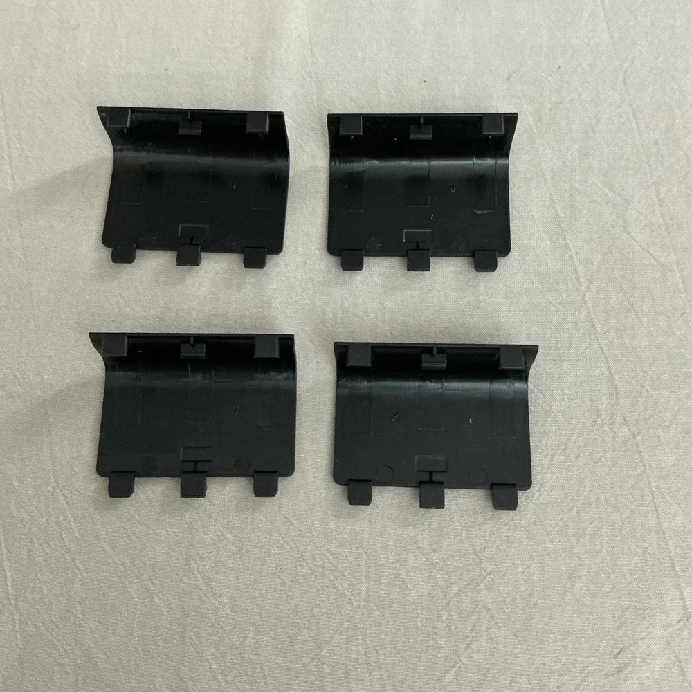 4 Pack Replacement Battery Back Cover Door for Nintendo Wii Remote Black